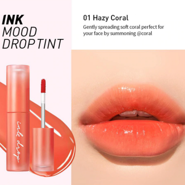 Peripera - Ink Mood Drop Tint #01 Hazy Coral - Shine 32