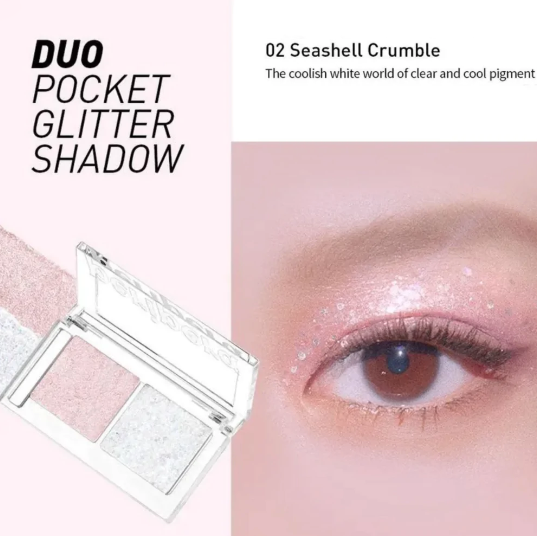 Peripera - Duo Pocket Glitter Shadow #2 Seashell Crumble