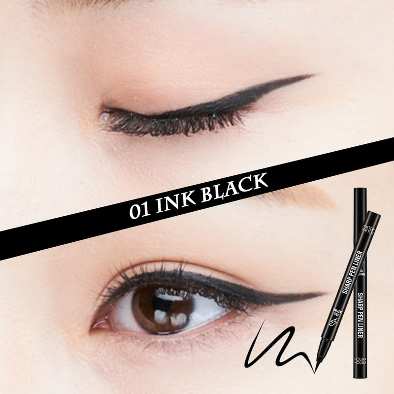 Holika Holika - Tail Lasting Sharp Pen Liner #1 Ink Black - Shine 32